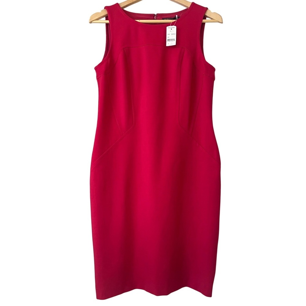NWT Brooks Brothers Women's Sleeveless Sheath Dress Pink Red Sz 6